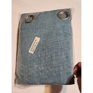 ATI Home Bella Sheer Grommet Curtain Blue 2 Panels Length 96" x Width 50"(100")
